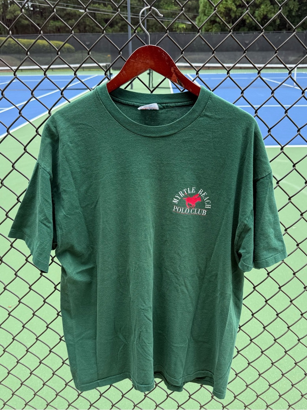 Vintage 90s Polo Club T‑Shirt with Red Logo single stitched Myrtle Beach